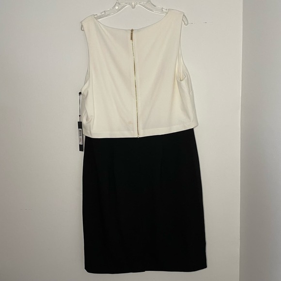 Ivanka Trump Ivory Top Black Sheath Dress size 12 NEW Sleeveless Career Business - Picture 2 of 13